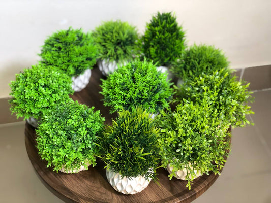 ATH – Miniature Artificial Bonsai Tree, Plastic Pot, Office Desk Greenery Decoration 212