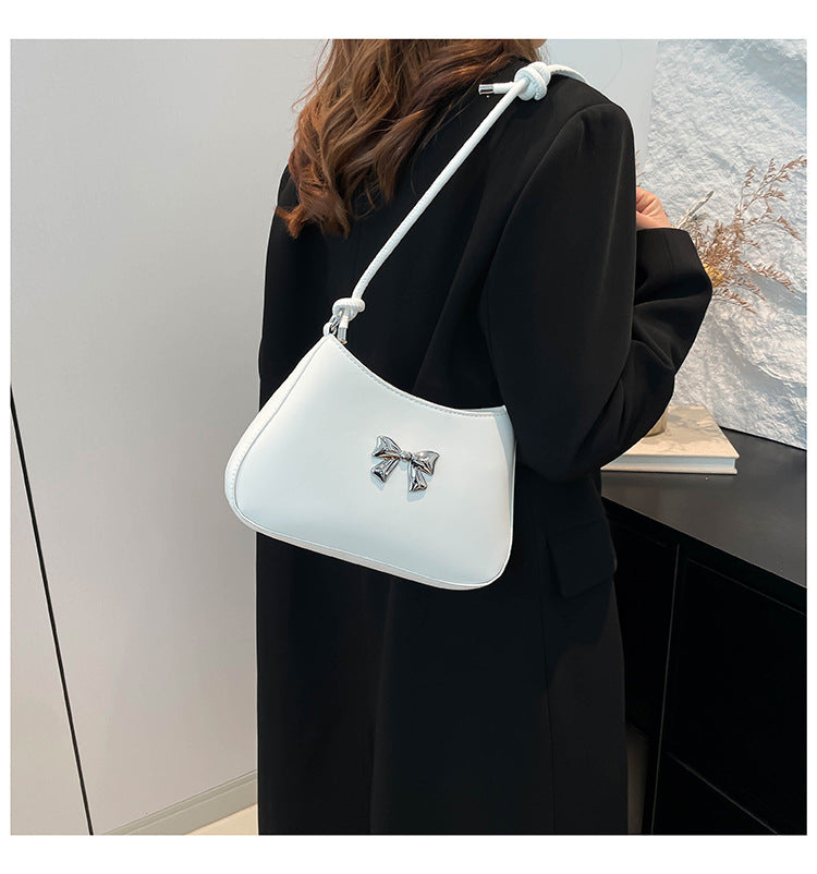 Minimalist Solid Shoulder Bag – Soft PU Leather & Compact Style
