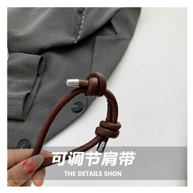 Minimalist Solid Shoulder Bag – Soft PU Leather & Compact Style