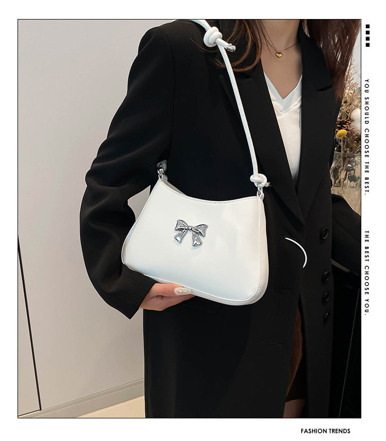 Minimalist Solid Shoulder Bag – Soft PU Leather & Compact Style