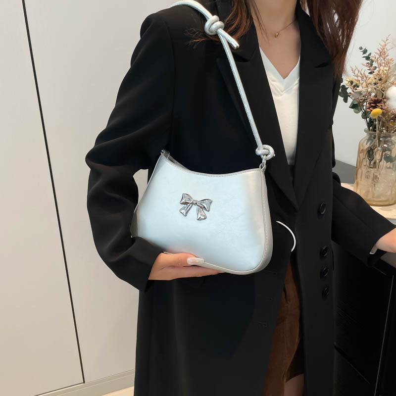 Minimalist Solid Shoulder Bag – Soft PU Leather & Compact Style