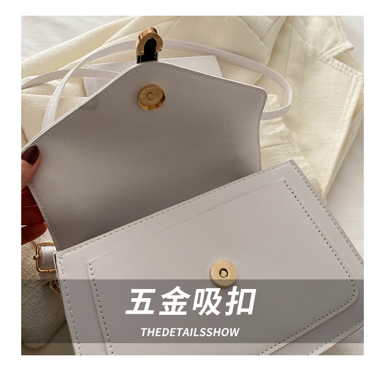 Minimalist Solid Shoulder Bag – Soft PU Leather & Compact Style