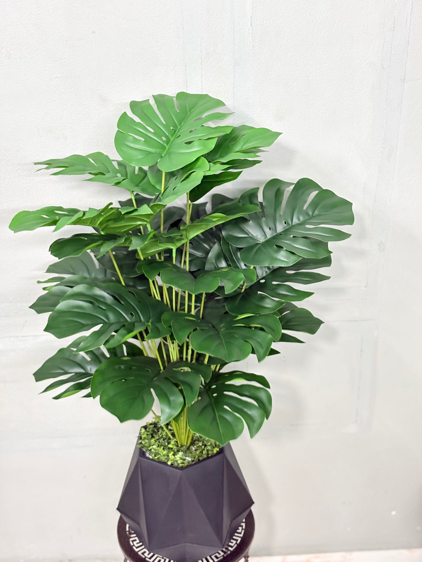 24 Pata Monstera Artificial Plant with Premium Planter – Home & Office Decoration BD