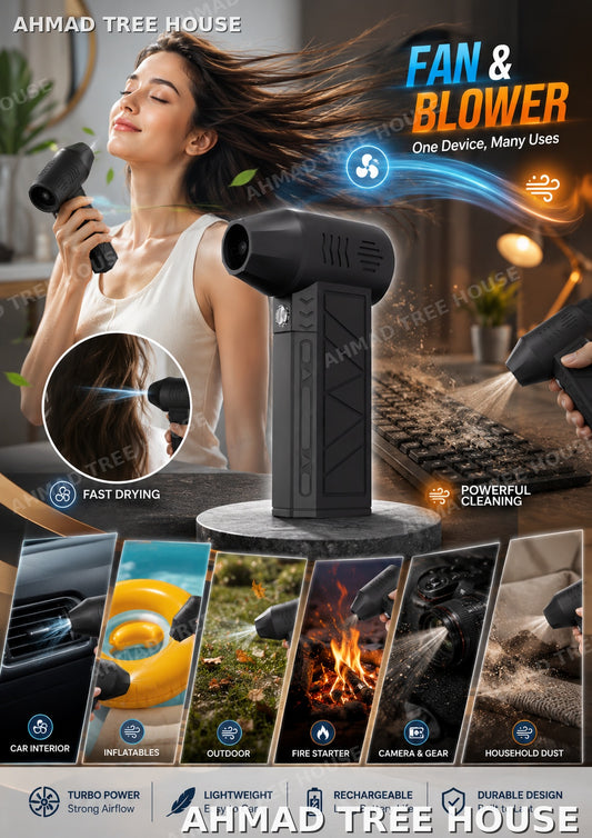 Mini Jet Fan – Brushless Handheld Air Blower ⭐ Customer Favourite