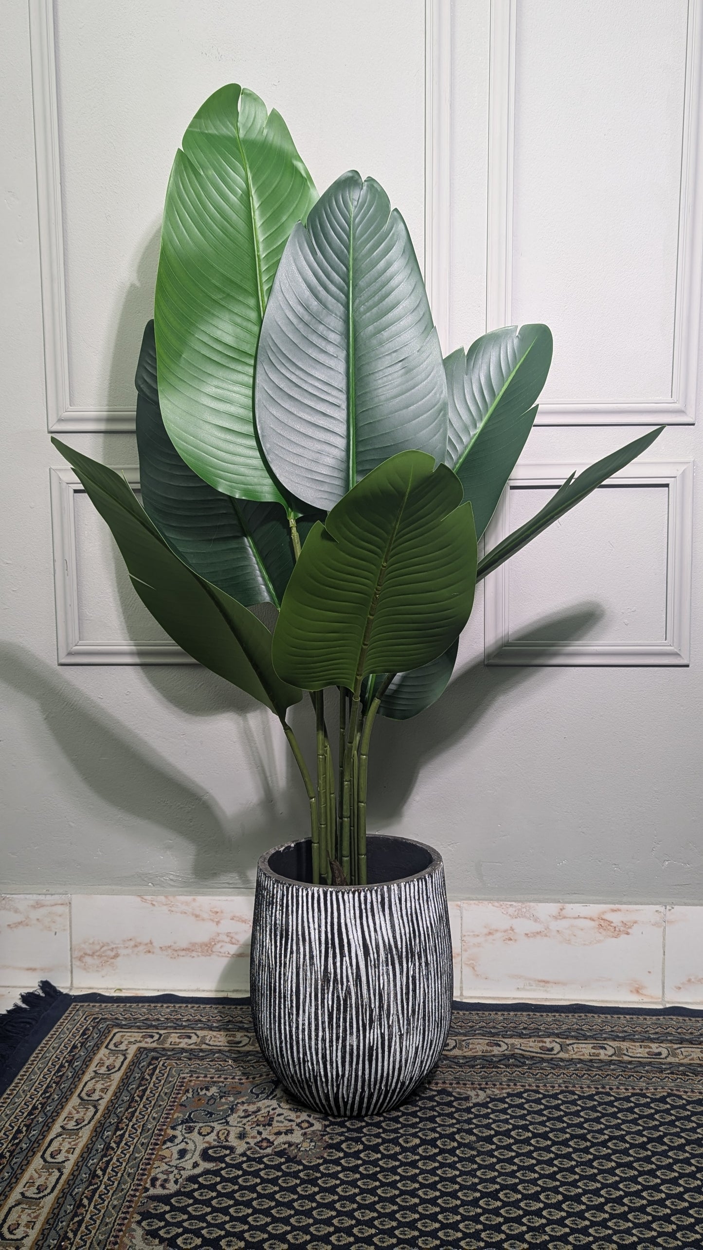 Ath bird of paradise with cement tub