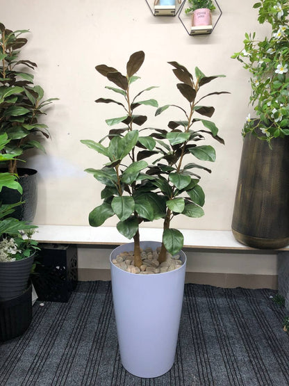 Tall Artificial Floor Plant with Modern Grey Planter | Special Price Living Room Decor