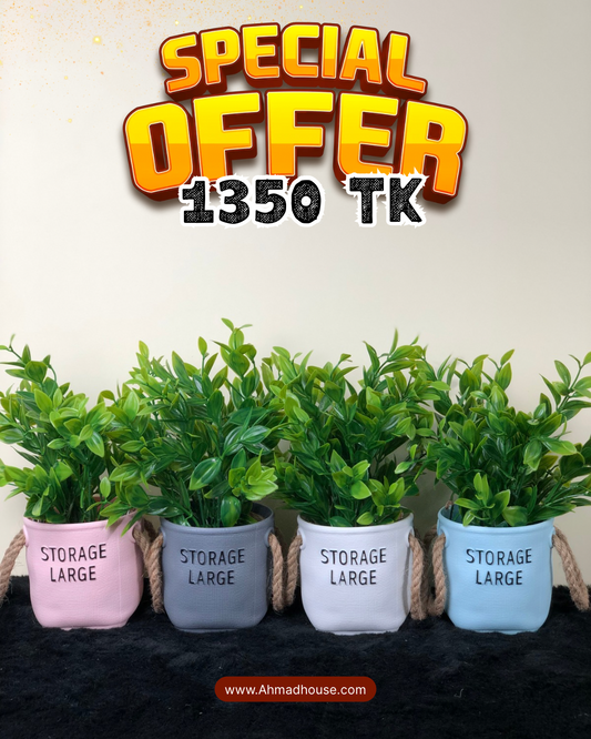 4-Piece Artificial Plant Pot Combo Set | Home & Office Decoration – Ahmad Tree House