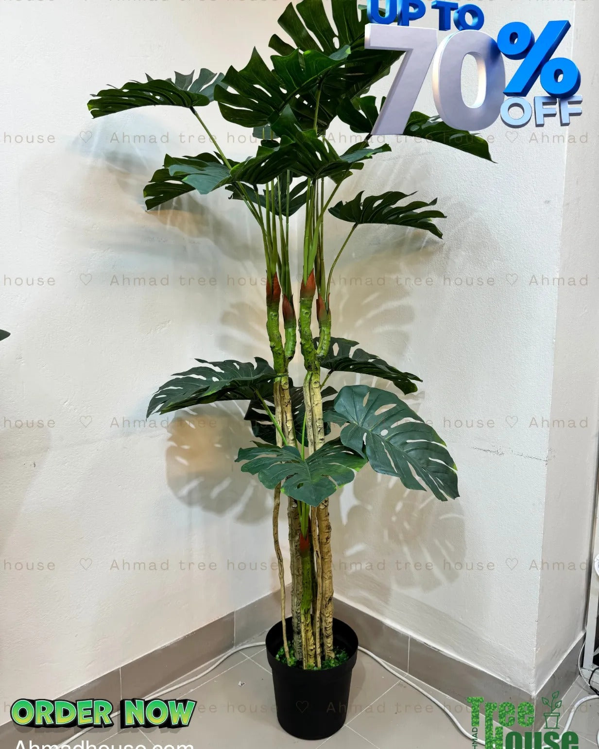 Artificial Split-Leaf Monstera Deliciosa Floor Plant