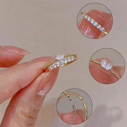 Zircon Heart Ring Set