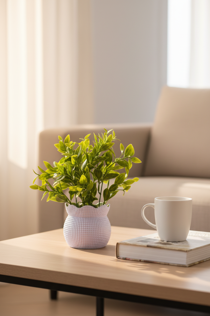 4-Piece Artificial Plant Pot Combo Set | Office & Showroom Decor