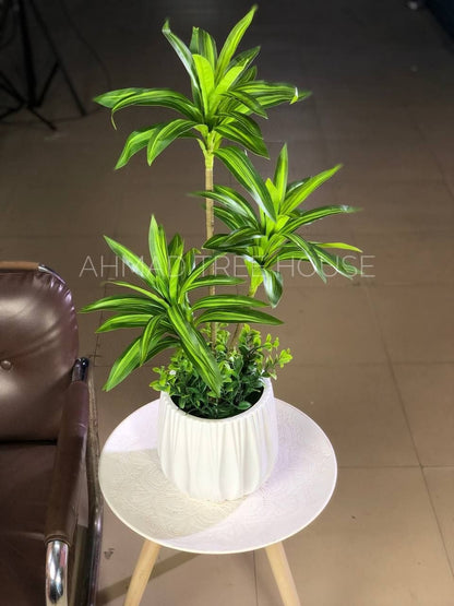 White Serenity Artificial Spider Plant Set | Calm Home Decor – Ahmad Tree House