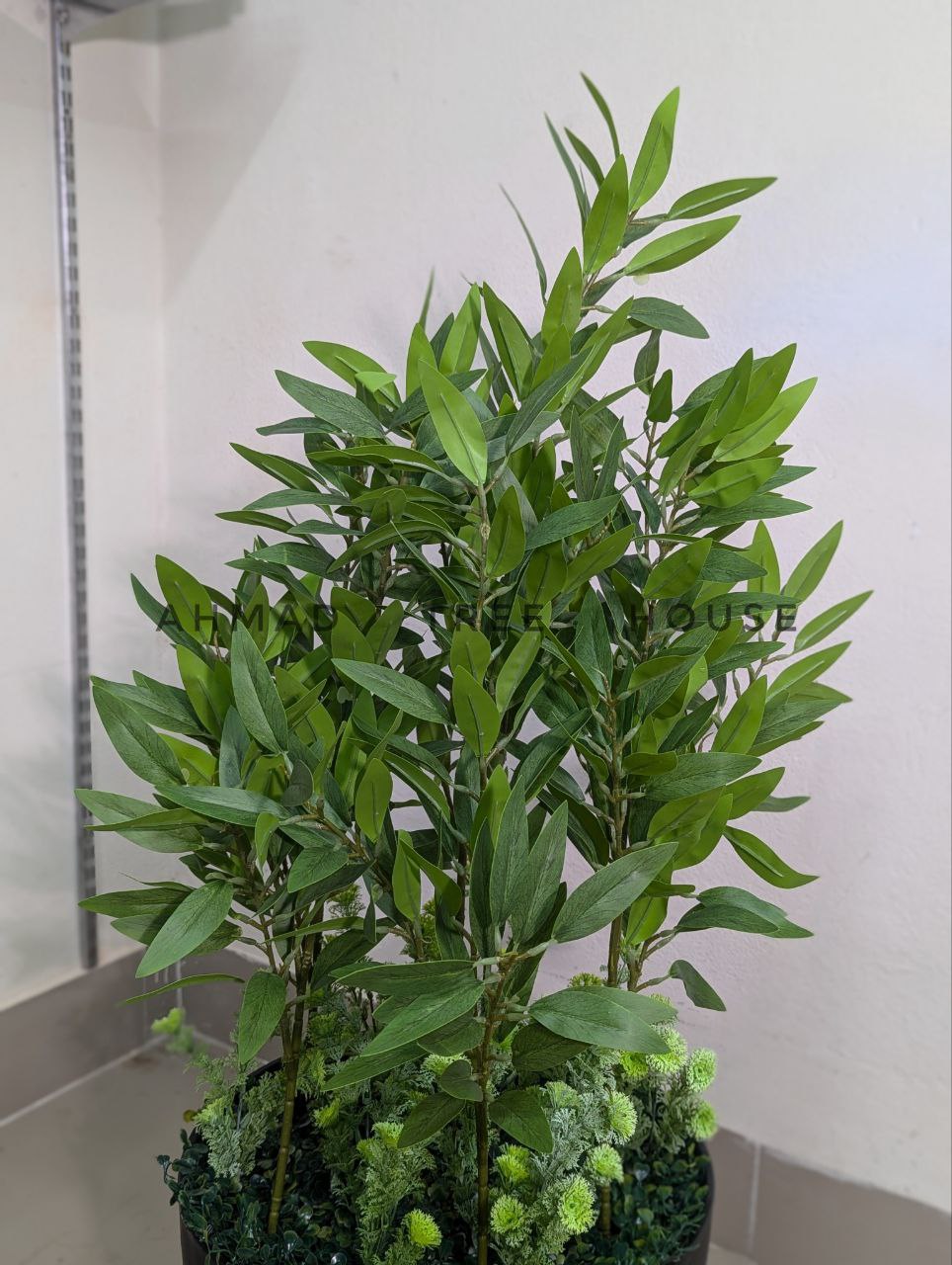 Artificial Olive / Eucalyptus / Bay Tree with Black Textured Planter