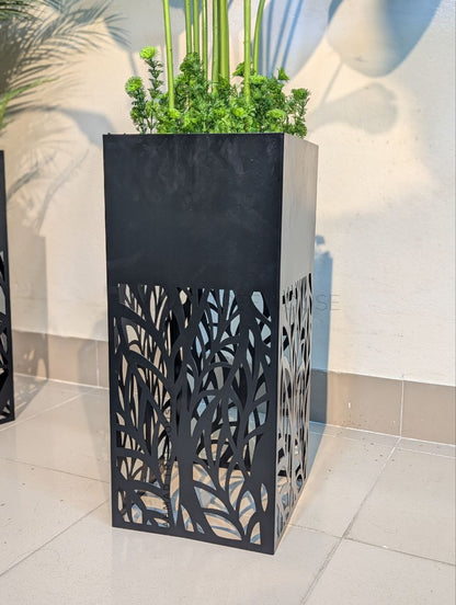 Areca Palm with Laser-Cut Metal Planter
