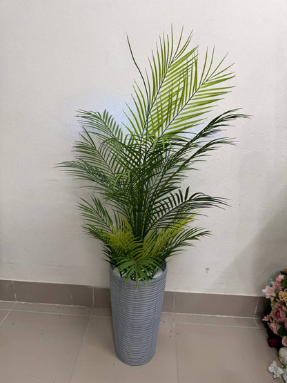 Elegant Areca Palm in Modern Grey Planter – 4ft Artificial Plant
