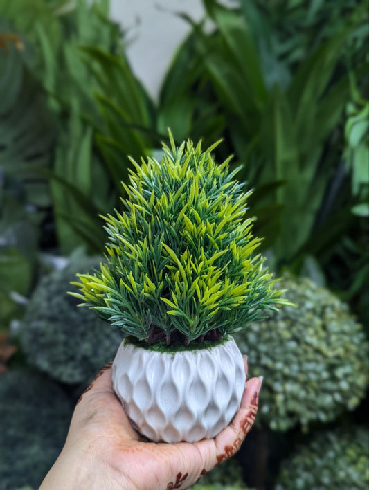 ATH – Miniature Artificial Bonsai Tree, Plastic Pot, Office Desk Greenery Decoration 203