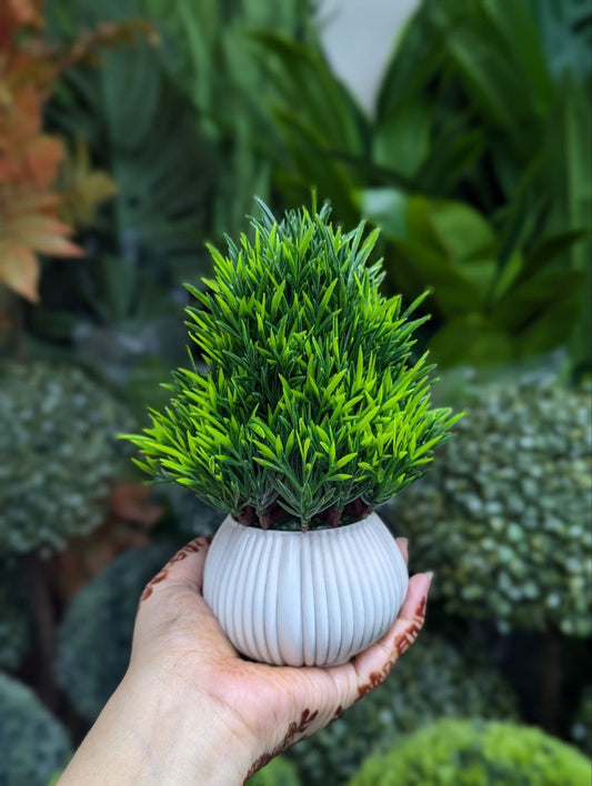 ATH – Miniature Artificial Bonsai Tree, Plastic Pot, Office Desk Greenery Decoration 206