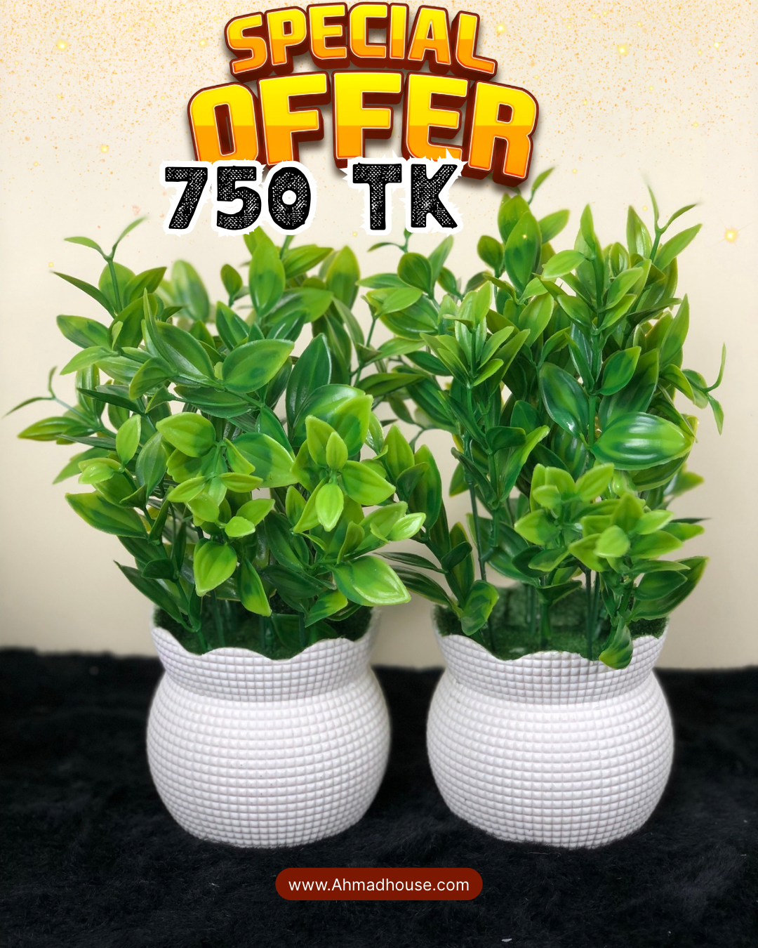 2-Piece Artificial Plant Pot Combo Set | Home & Office Decoration – Ahmad Tree House
