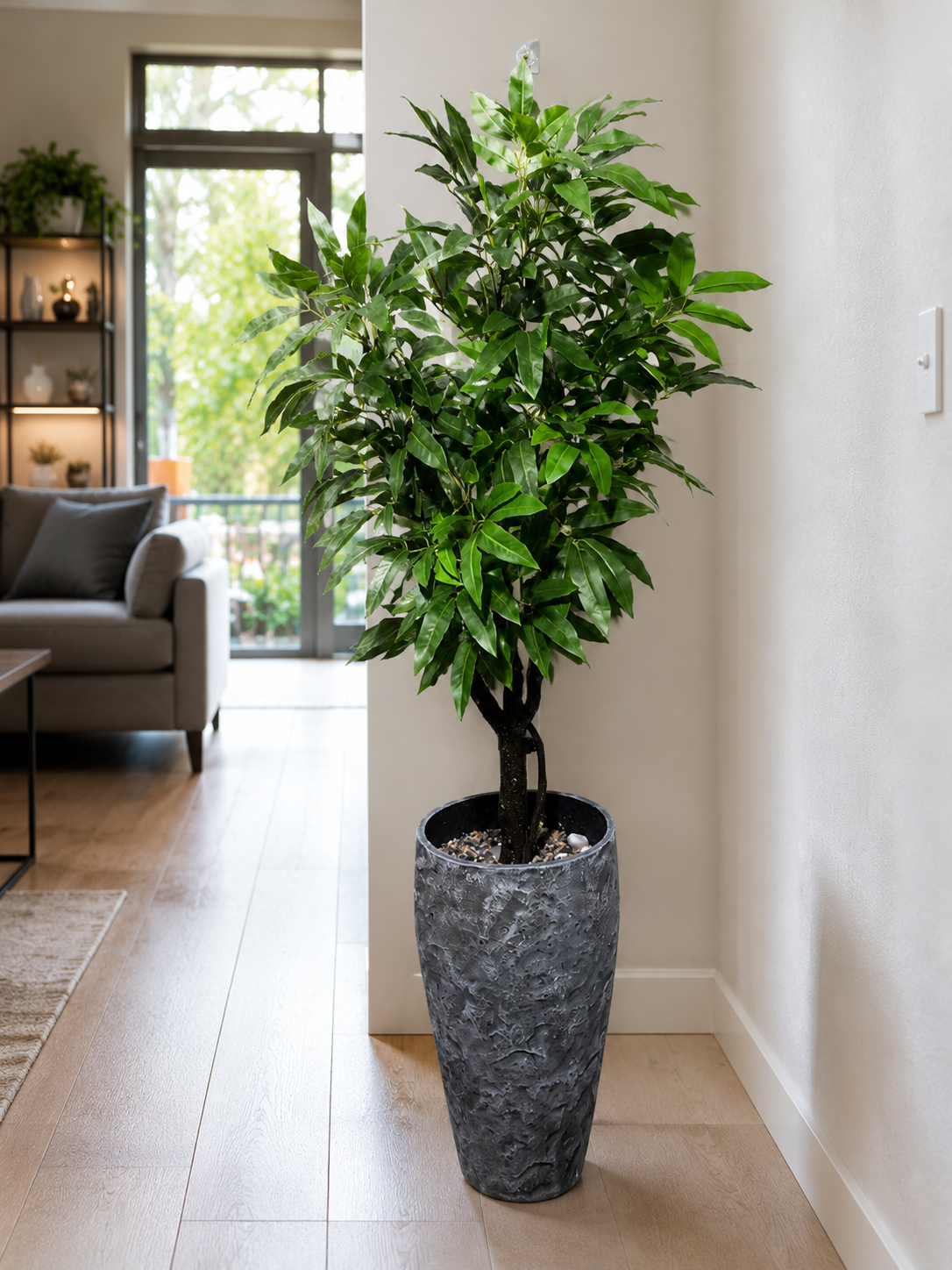 Premium Artificial Indoor Tree with Designer Planter | Living Room, Office & Restaurant Décor | Ahmad Tree House