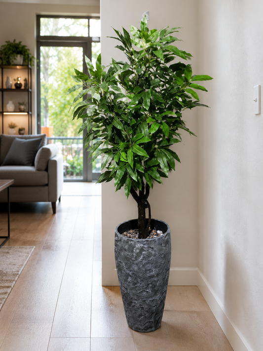 Premium Artificial Indoor Tree with Designer Planter | Living Room, Office & Restaurant Décor | Ahmad Tree House