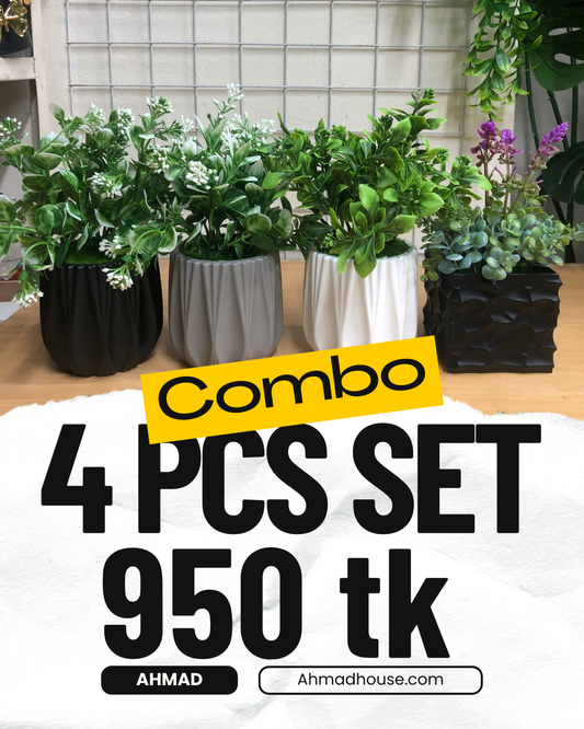 4pcs Artificial Plant Combo Offer – Only 950 BD