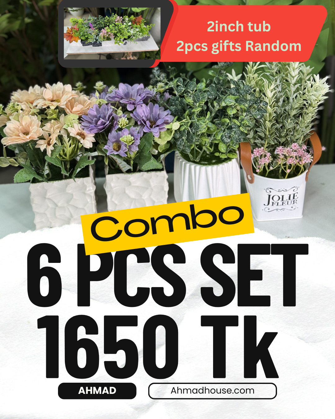 The 6-Piece Floral Value Bundle | Complete Home Decor Set – 1,650 TK