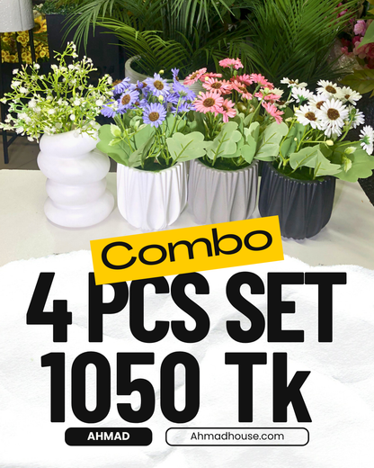 4 Artificial Flower Combo – 1050 TK
