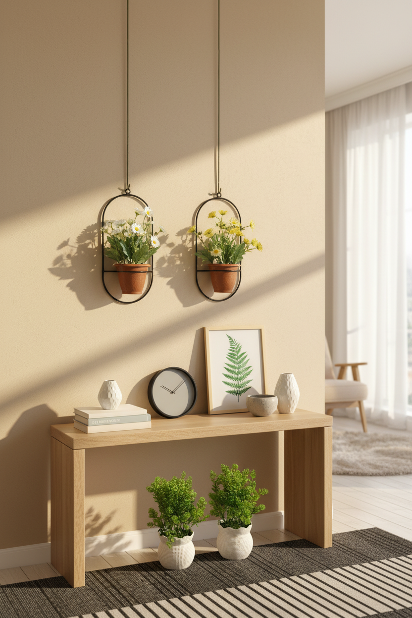 4-Piece Modern Artificial Plant Pot Combo Set | Living Room Decor