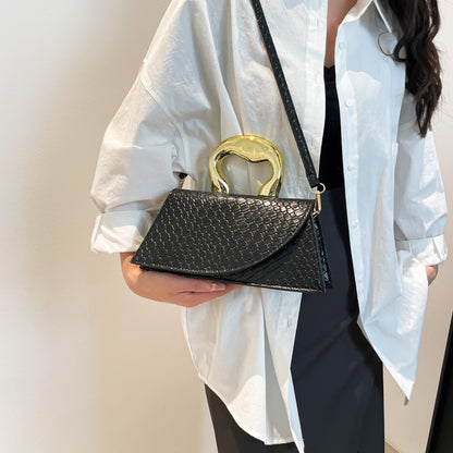 Elegant Alligator-Textured Shoulder & Crossbody Bag – Chic PU Leather