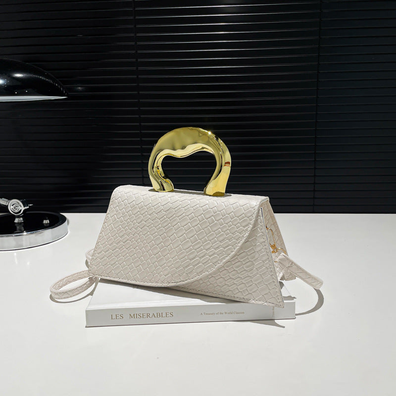 Elegant Alligator-Textured Shoulder & Crossbody Bag – Chic PU Leather