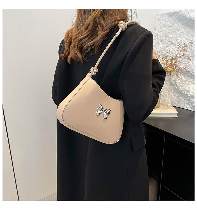 Minimalist Solid Shoulder Bag – Soft PU Leather & Compact Style