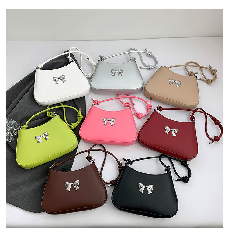 Minimalist Solid Shoulder Bag – Soft PU Leather & Compact Style