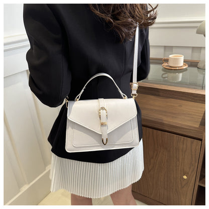 Minimalist Solid Shoulder Bag – Soft PU Leather & Compact Style