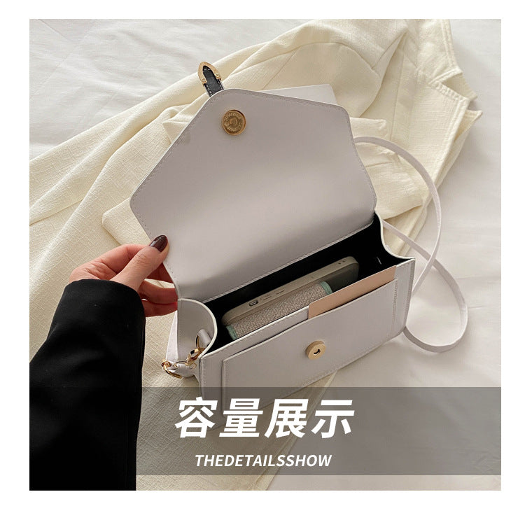 Minimalist Solid Shoulder Bag – Soft PU Leather & Compact Style