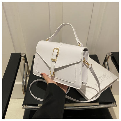 Minimalist Solid Shoulder Bag – Soft PU Leather & Compact Style