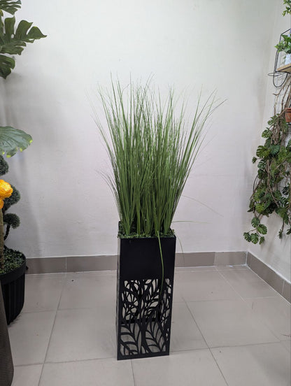 Verdant Meadow Tall Artificial Grass with Laser-Cut Pedestal