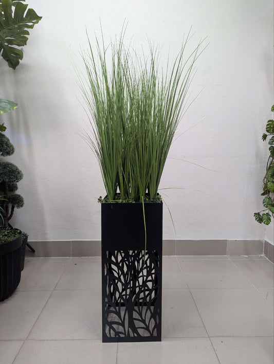 Verdant Meadow Tall Artificial Grass with Laser-Cut Pedestal