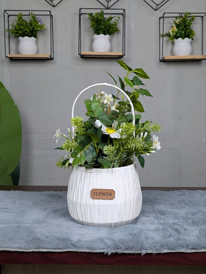Serene White Blossom & Fern Duo