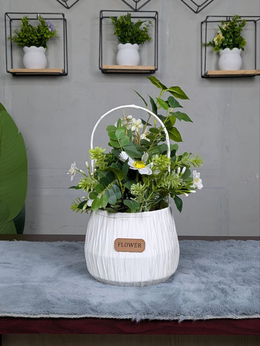 Serene White Blossom & Fern Duo