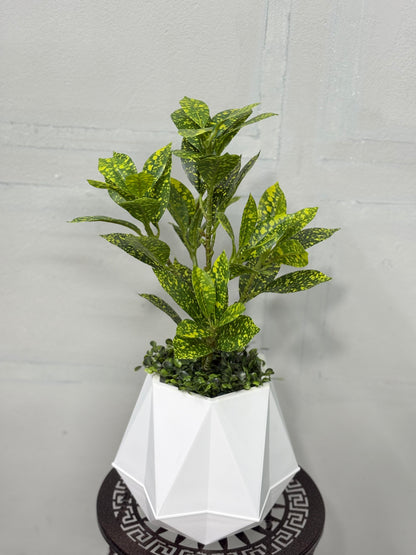Tiny Artificial Plants for Table Decor ( white tub )