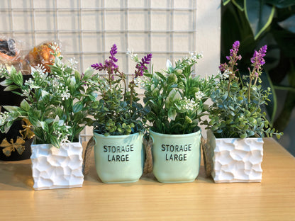 4-Piece Artificial Plant Combo – Chinese Imported Tub (950 TK)