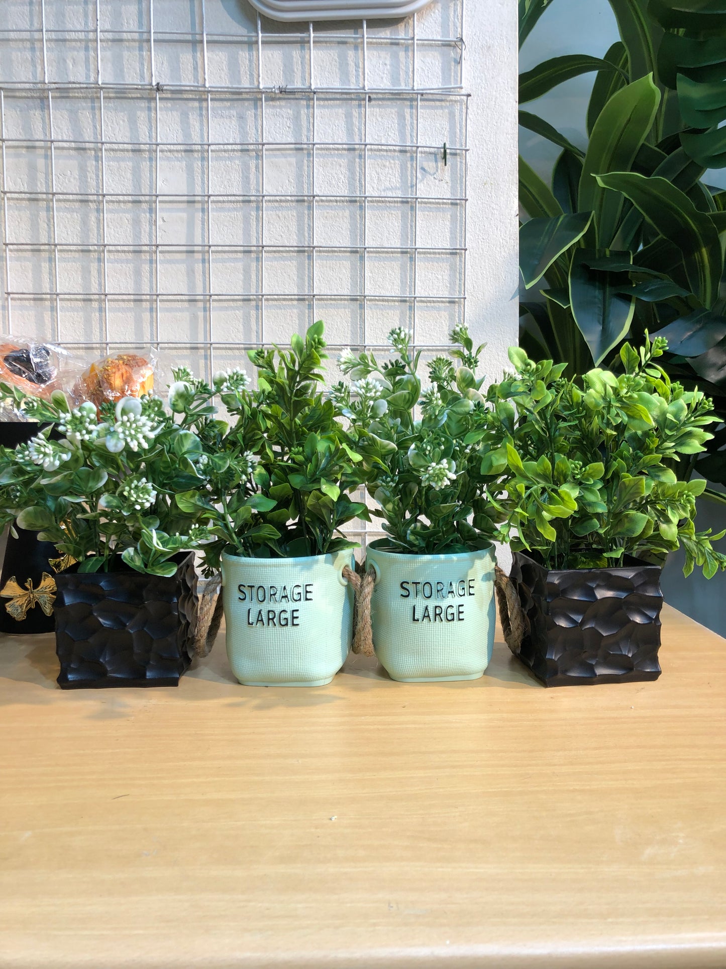 4-Piece Artificial Plant Combo – Chinese Imported Tub (950 TK)