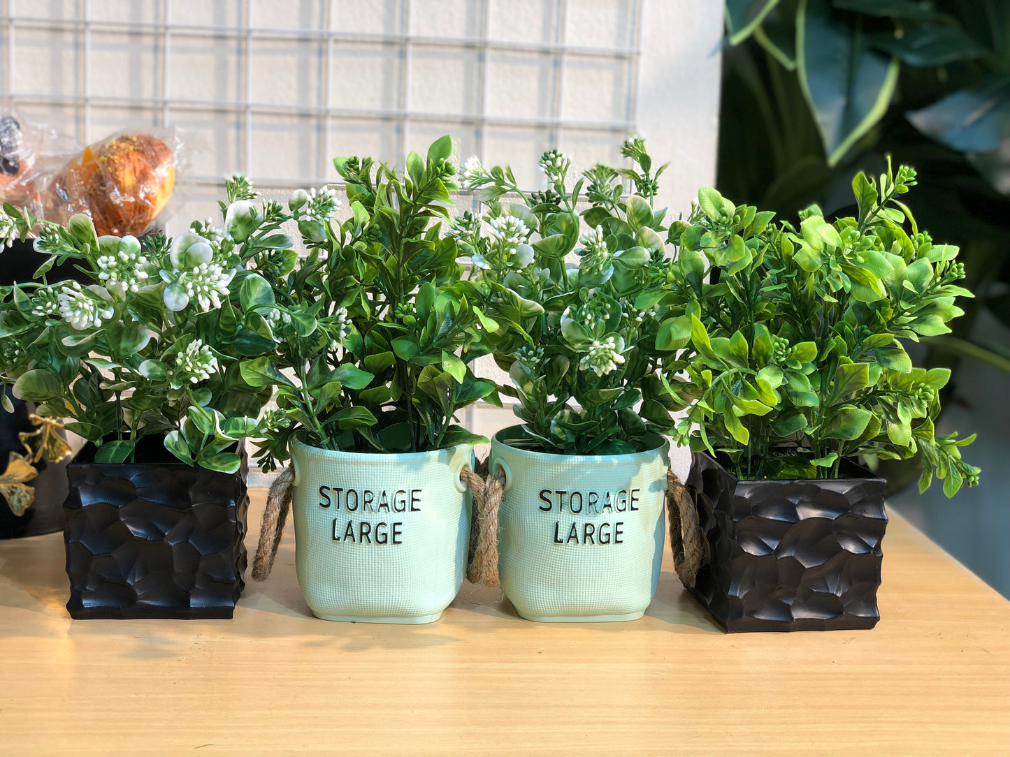 4-Piece Artificial Plant Combo – Chinese Imported Tub (950 TK)