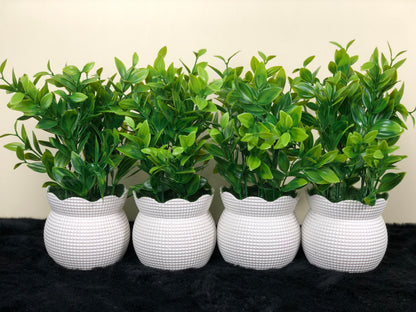 4-Piece Artificial Plant Pot Combo Set | Home & Office Decoration