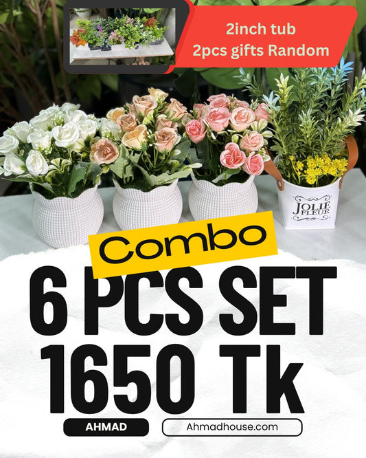 Instant Room Makeover Kit | 6 Realistic Faux Flower Arrangements – 1,650 TK