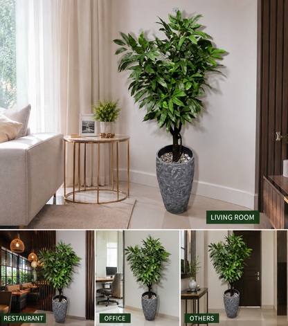 Premium Artificial Indoor Tree with Designer Planter | Living Room, Office & Restaurant Décor | Ahmad Tree House