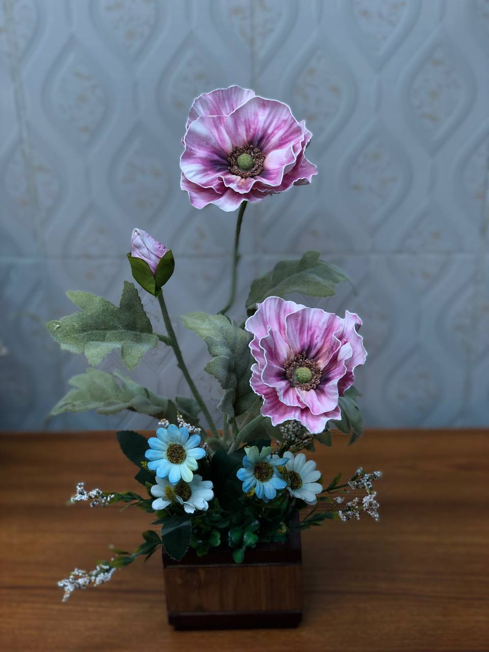 Artificial flower arrangement design 02 – real product photo 1
