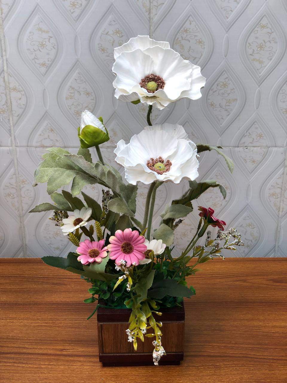 Artificial flower arrangement design 02 – real product photo 5