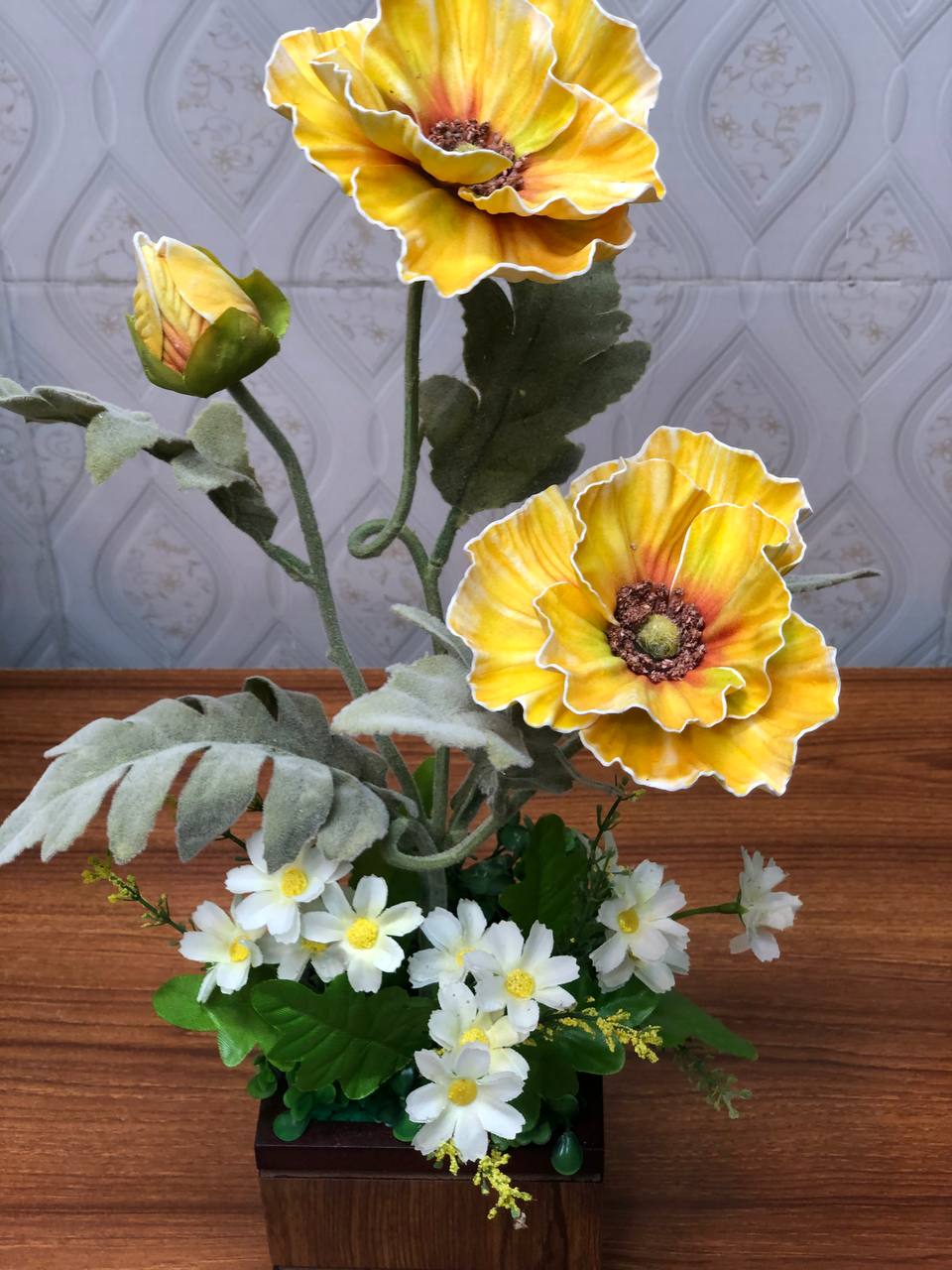 Artificial flower arrangement design 04 – real product photo 1