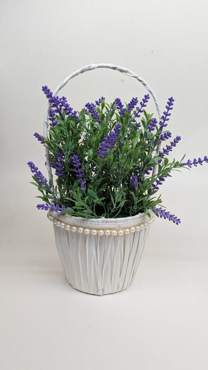 Lavender Flower Basket real product
