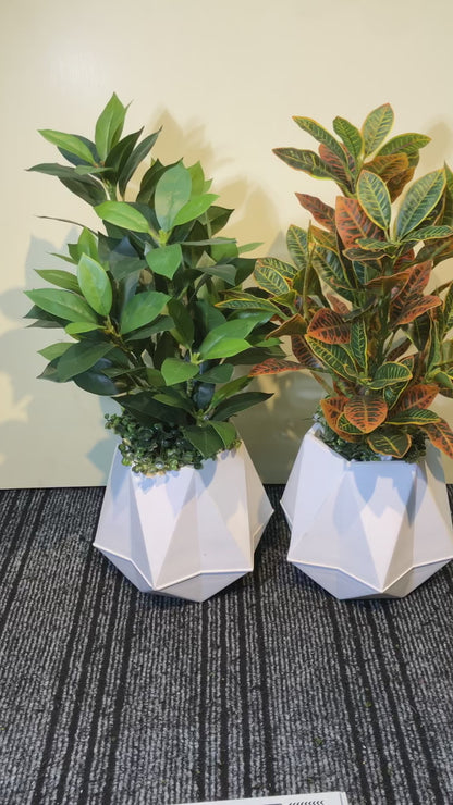 2-Piece Large Artificial Plant Pot Combo Set | Premium Home Decor